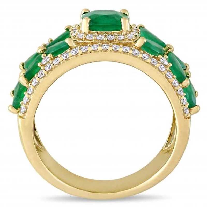 Julianna B 14K Yellow Gold Emerald & Diamond Ring