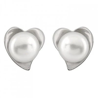 Sterling Silver 6-7mm White Freshwater Pearl Earrings