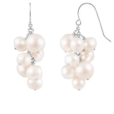 Sterling Silver White Freshwater Pearl Earrings