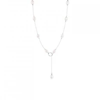 Sterling Silver 7.5-8mm Freshwater Pearls 18" Necklace