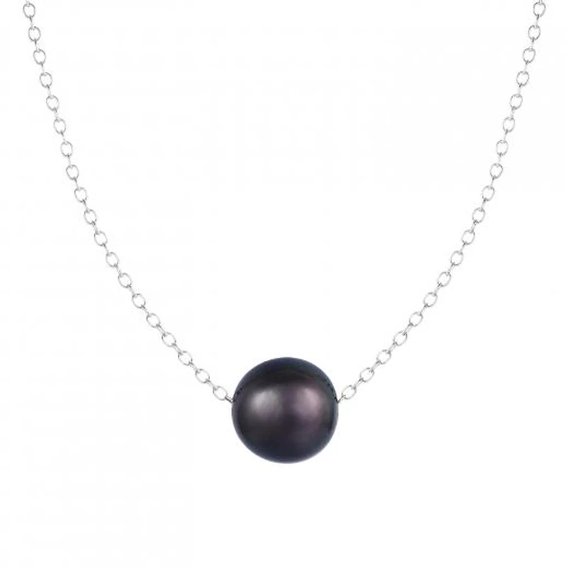 Sterling Silver 10mm Freshwater Pearl 17" Necklace