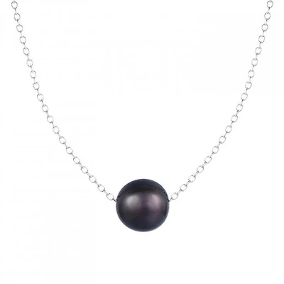 Sterling Silver 10mm Freshwater Pearl 17" Necklace