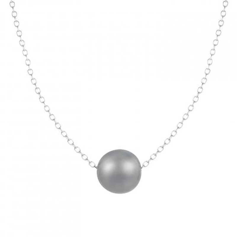 Sterling Silver 10mm Freshwater Pearl 17" Necklace