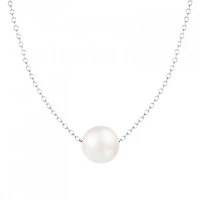 Sterling Silver 10mm Freshwater Pearl. 17" Necklace
