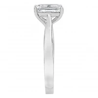 14K White Gold Lab Grown Emerald Cut Diamond 1.90CT SI1/GH
