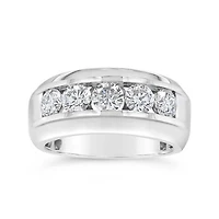 10K White Gold Lab Grown 1.94CTW Diamond Men's Band