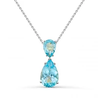 Sterling Silver Blue Topaz Pendant