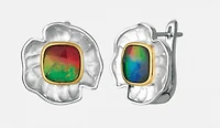 KORITE TAYLOR Sterling Silver Ammolite Earrings