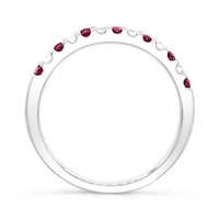 14K White Gold Ruby & Diamond Ring