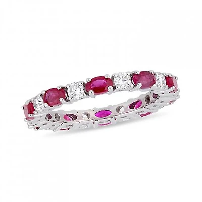 Julianna B 14K White Gold Ruby & Diamond Ring