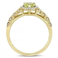 Julianna B 10K Yellow Gold Peridot & Diamond Ring
