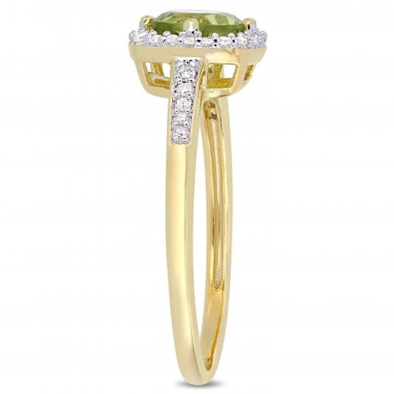 Julianna B 10K Yellow Gold Peridot & Diamond Ring