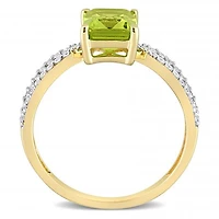 Julianna B 14K Yellow Gold Peridot & Diamond Ring