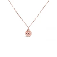 10K Rose Gold 18" Ball Diamond Cut Necklace