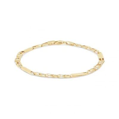 10K Yellow Gold 7.25" Chain Bracelet