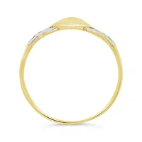 10K Yellow and White Gold Celtic Ring