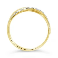 10K Tri-Gold Crossover Ring