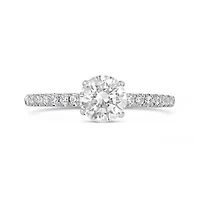 14K Yellow & White Gold 1.25CTW Diamond Solitaire with Side Accents Ring