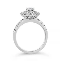 Glacier Fire 14K White Gold Oval Bridal Ring 1.44CTW I1/IJ