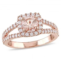 Julianna B 14K Rose Gold Morganite & Diamond Ring