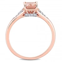Julianna B 10K Rose Gold Morganite & Diamond Ring