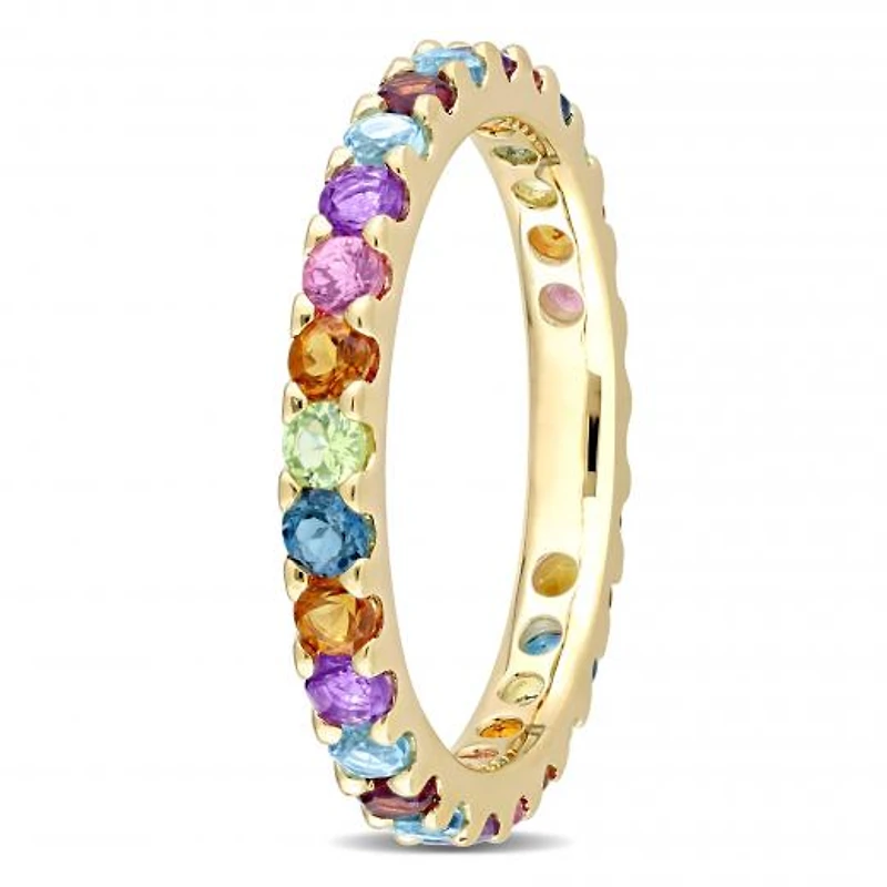 Julianna B 10K Yellow Gold Multi Gemstone Eternity Ring