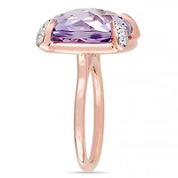 Julianna B 14K Rose Gold Rose De France & White Sapphire Fashion Ring