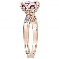 Julianna B 14K Rose Gold Amethyst & Diamond Fashion Ring