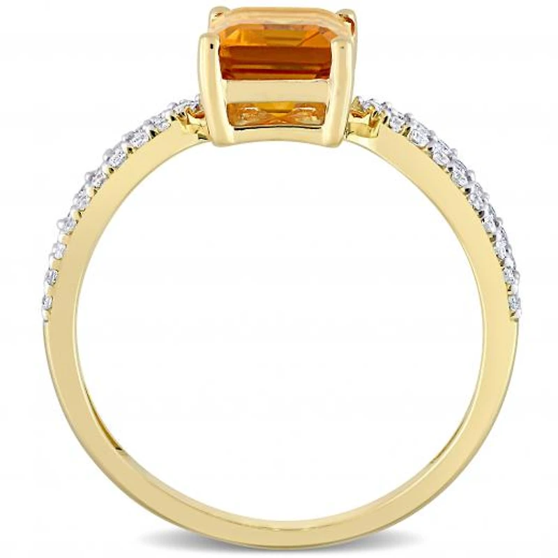 Julianna B 14K Yellow Gold Madeira Citrine & Diamond Fashion Ring
