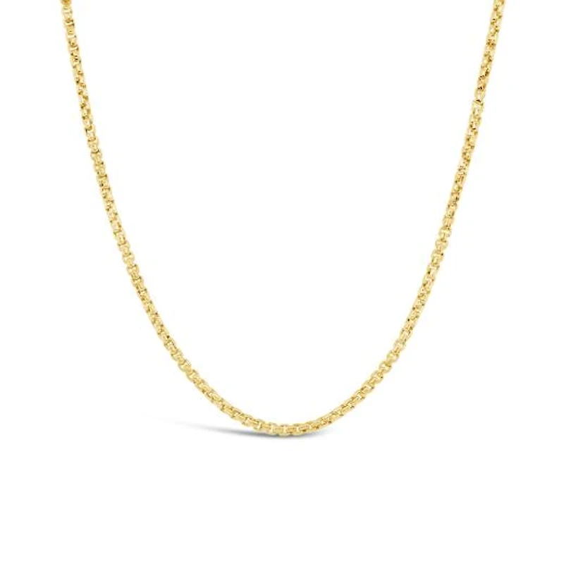 10K Yellow Gold 20" 1.35mm Round Box Chain