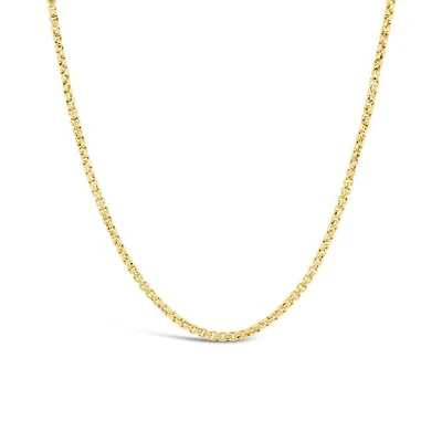 10K Yellow Gold 20" 1.35mm Round Box Chain