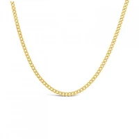 10K Yellow Gold 18" 1.5mm Diamond Cut Curb Chain
