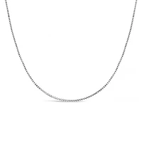 10K White Gold 20" 0.9mm Box Chain