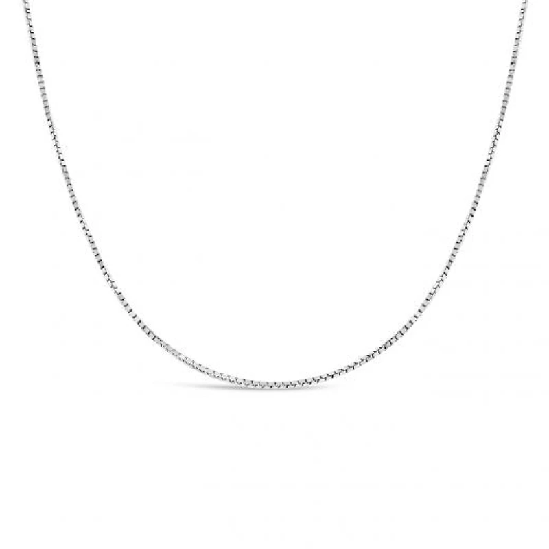 10K White Gold 18" 0.9mm Box Chain