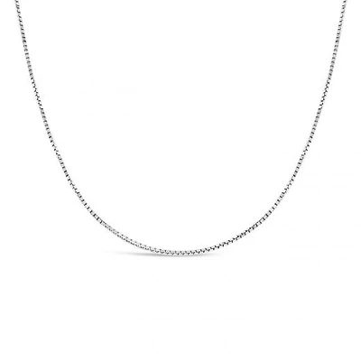 10K White Gold 18" 0.9mm Box Chain