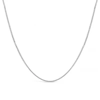 10K White Gold 16" 1.05mm Diamond Cut Curb Chain