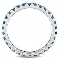 Julianna B 10K White Gold London Blue Topaz Eternity Ring