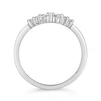 14k White Gold 0.33CTW Diamond Contour Band