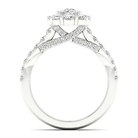 My Diamond Story 14K White Gold Oval Cut Canadian Bridal Ring 1.50CTW I1/HI