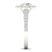 My Diamond Story 14K White Gold Oval Cut Canadian Bridal Ring 1.50CTW I1/HI
