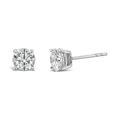 10K White Gold Lab Grown Diamond Studs 1.20CTW SI2/HI