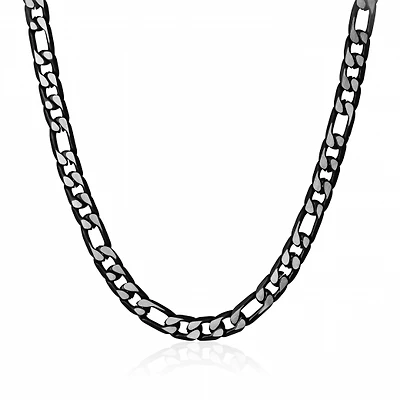 Stainless Steel 22+2" 9.4mm Black Curb Chain