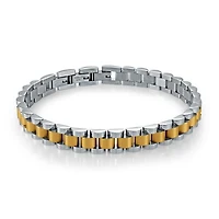 Stainless Steel 7.5+0.5" Gold-plated Rolex-Design Bracelet