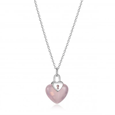 Elle Lock & Key Heart Necklace
