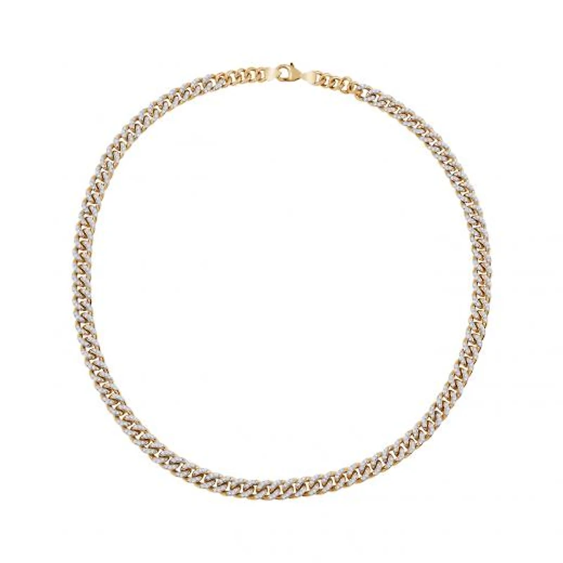 10K Yellow Gold 6.25CTW Diamond Cuban Chain