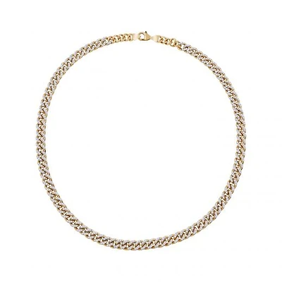 10K Yellow Gold 6.25CTW Diamond Cuban Chain
