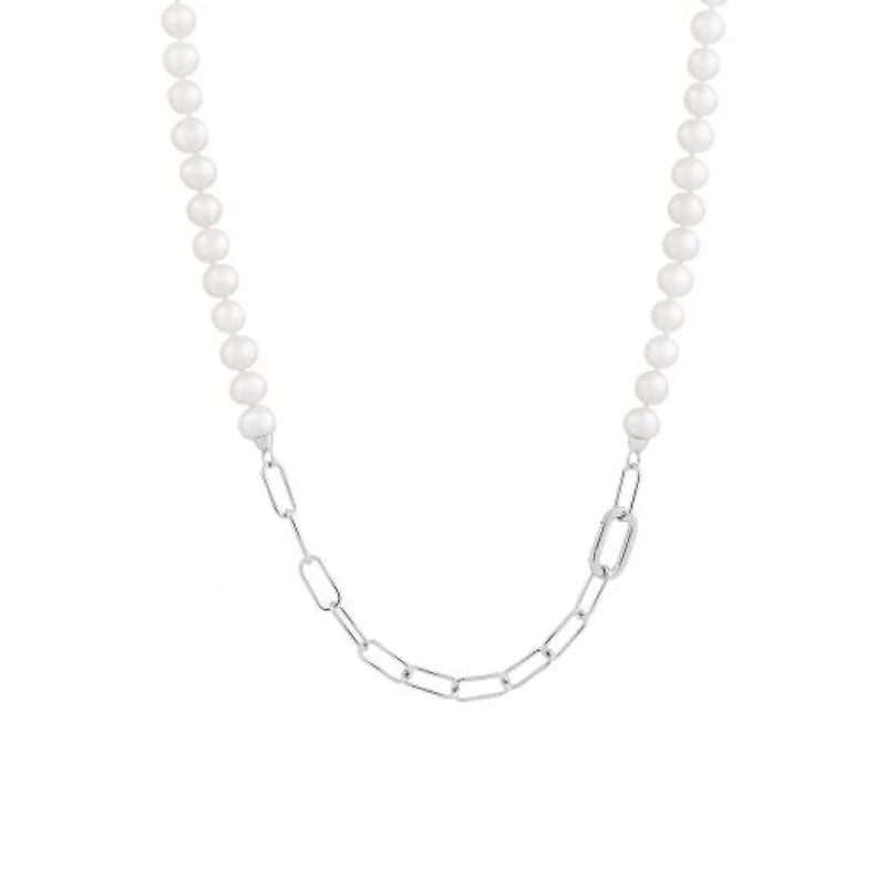 Sterling Silver 8-9mm Freshwater Pearl 22" Necklace