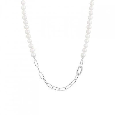 Sterling Silver 8-9mm Freshwater Pearl 22" Necklace