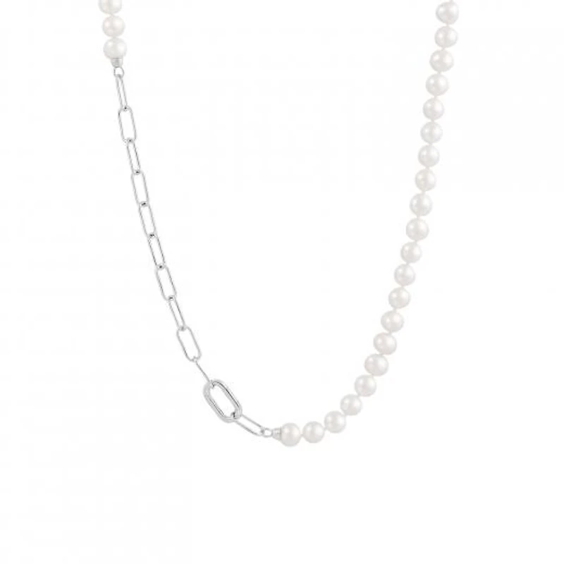 Sterling Silver 8-9mm Freshwater Pearl 22" Necklace
