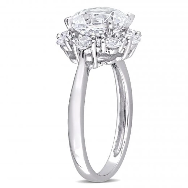 Julianna B 10K White Gold Created Sapphire Ring